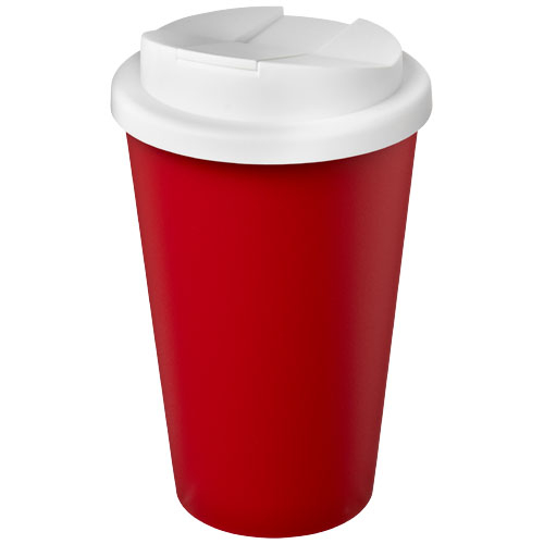 Gobelet recyclé personnalisé 350 ml Americano® Eco Rouge / Blanc